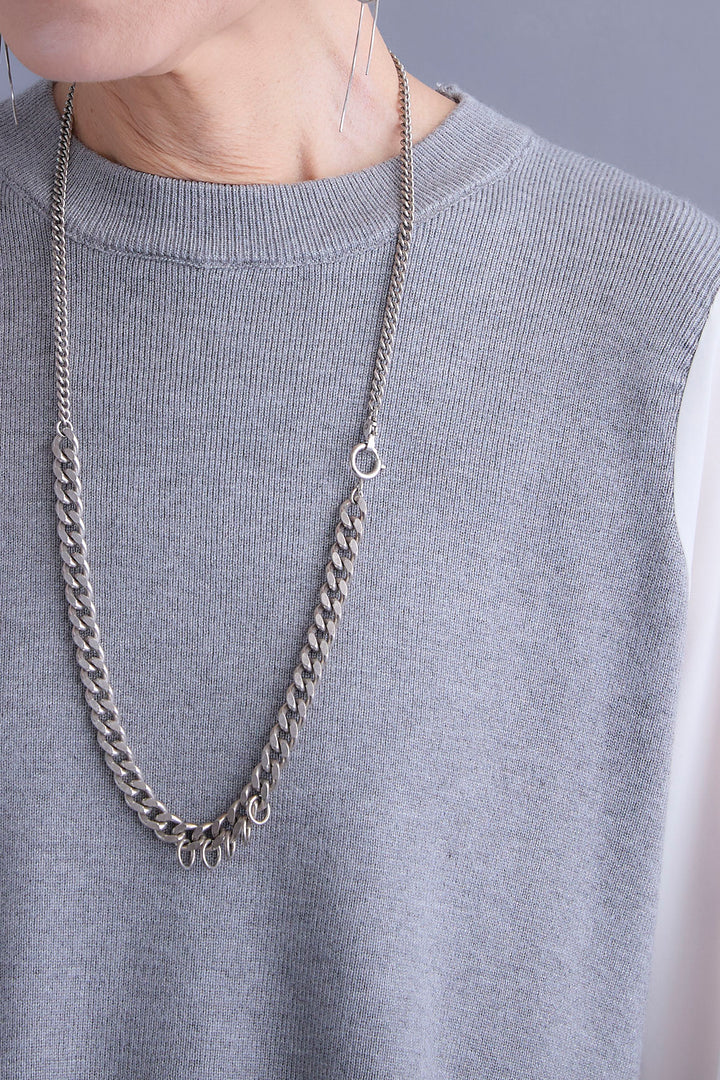 【新色追加】【SET】ZIPサイドプリーツニットコンビプルオーバー+アシンメトリープリーツスカート(2set)