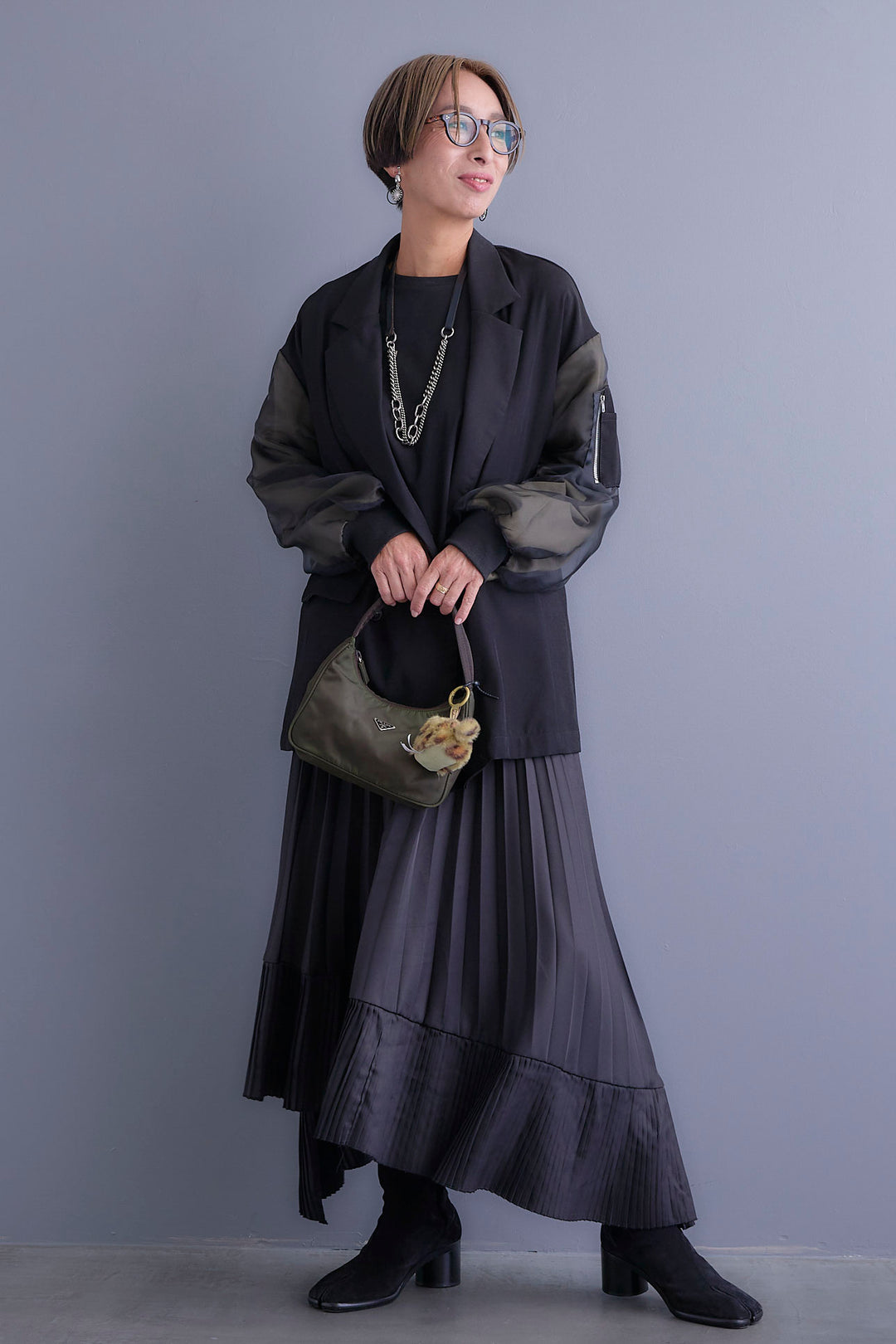 【新色追加】【予約】チュールレイヤードMA-1ジャケット