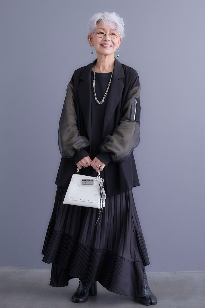 【新色追加】【予約】チュールレイヤードMA-1ジャケット