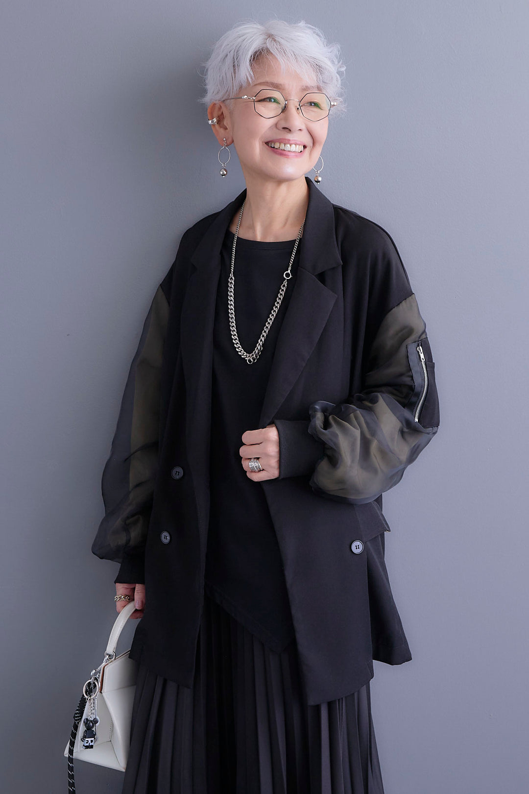 【新色追加】【予約】チュールレイヤードMA-1ジャケット