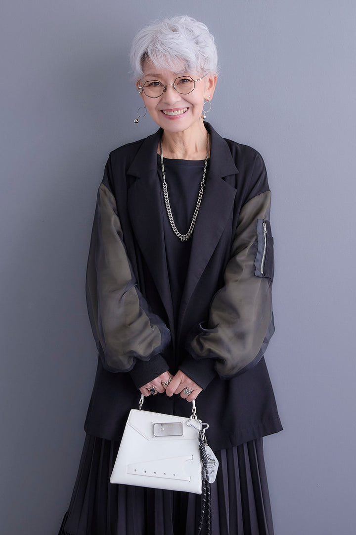 【新色追加】【予約】チュールレイヤードMA-1ジャケット