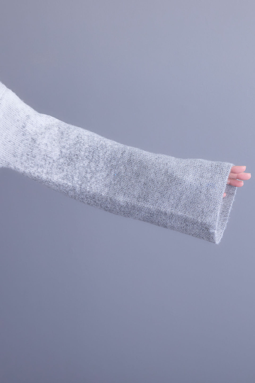 【SET】グラデーションラメキーネックニット+ダブルプリーツロングスカート(2set)