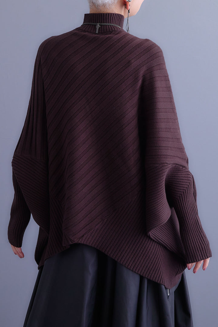 【SET】ワイドリブドルマンニット+グレンチェックプリーツスカート(2set)