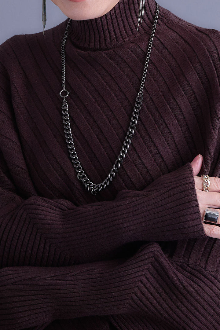 【予約】ワイドリブドルマンニット