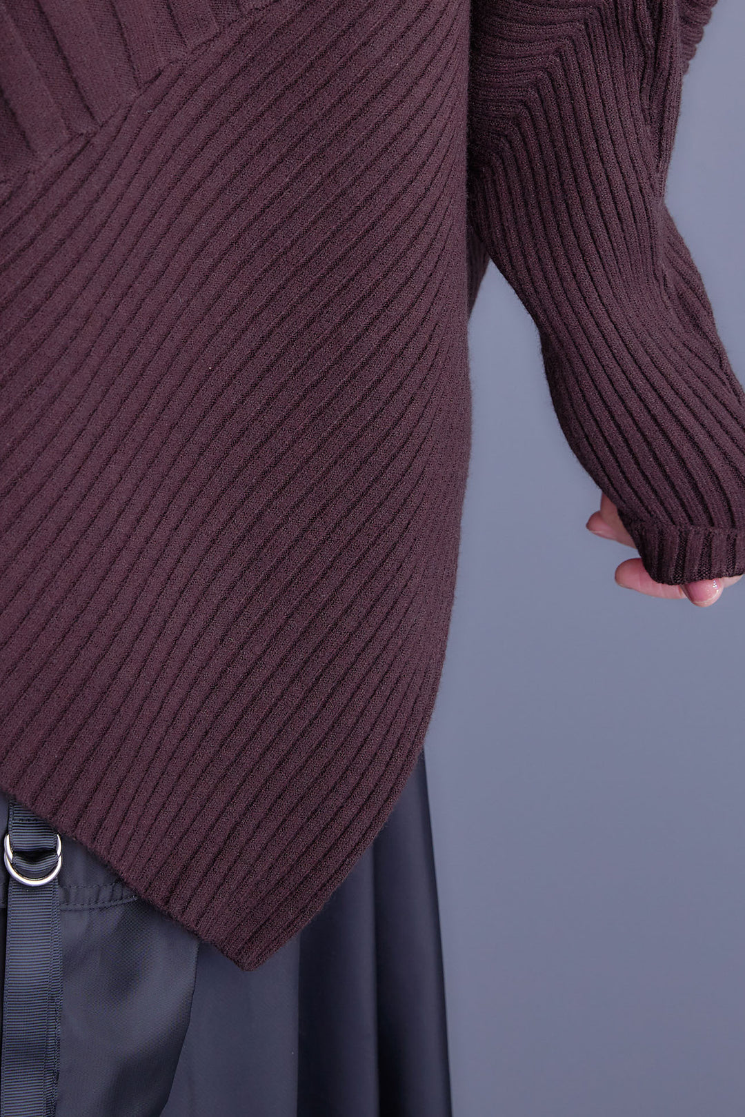 【SET】ワイドリブドルマンニット+グレンチェックプリーツスカート(2set)