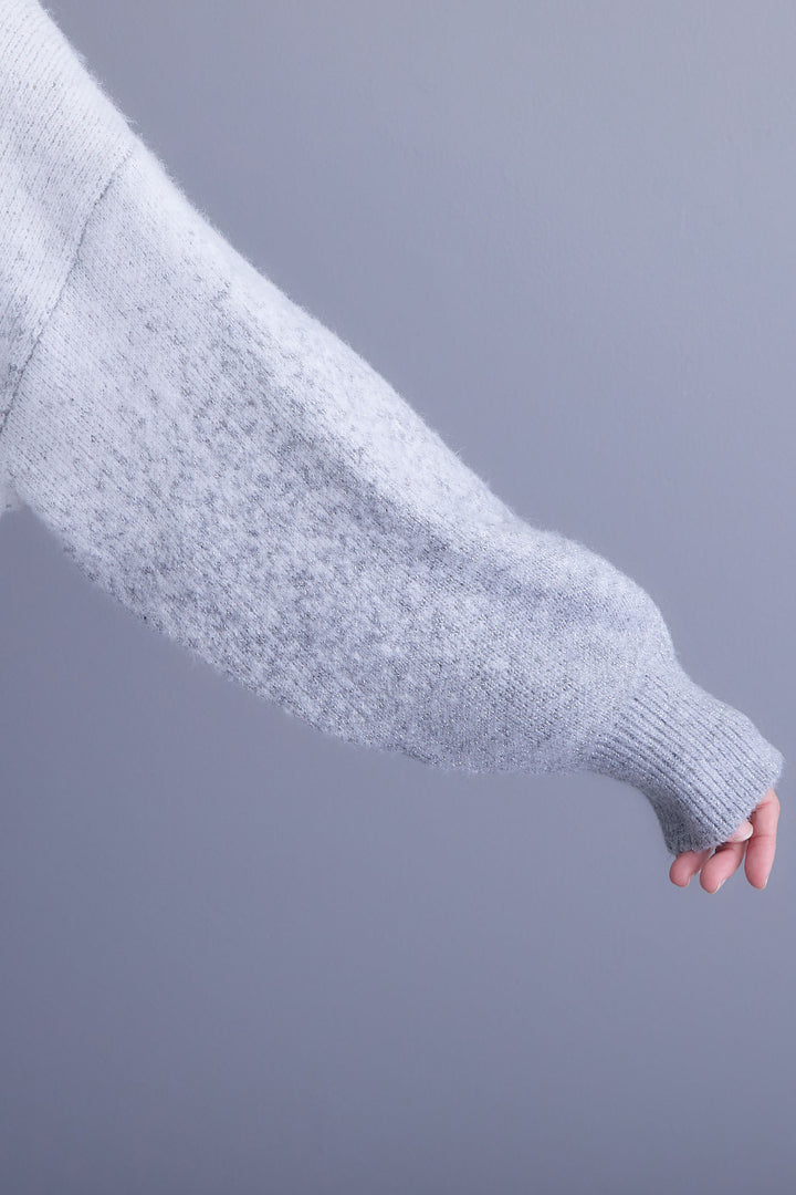 【SET】グラデーションラメクルーネックニット+ダブルプリーツロングスカート(2set)