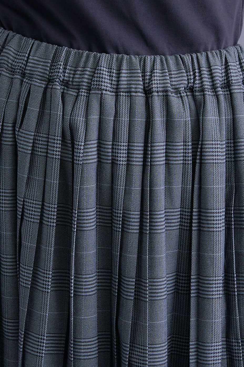 【SET】テーラードカラーファーコート+グレンチェックプリーツスカート(2set)