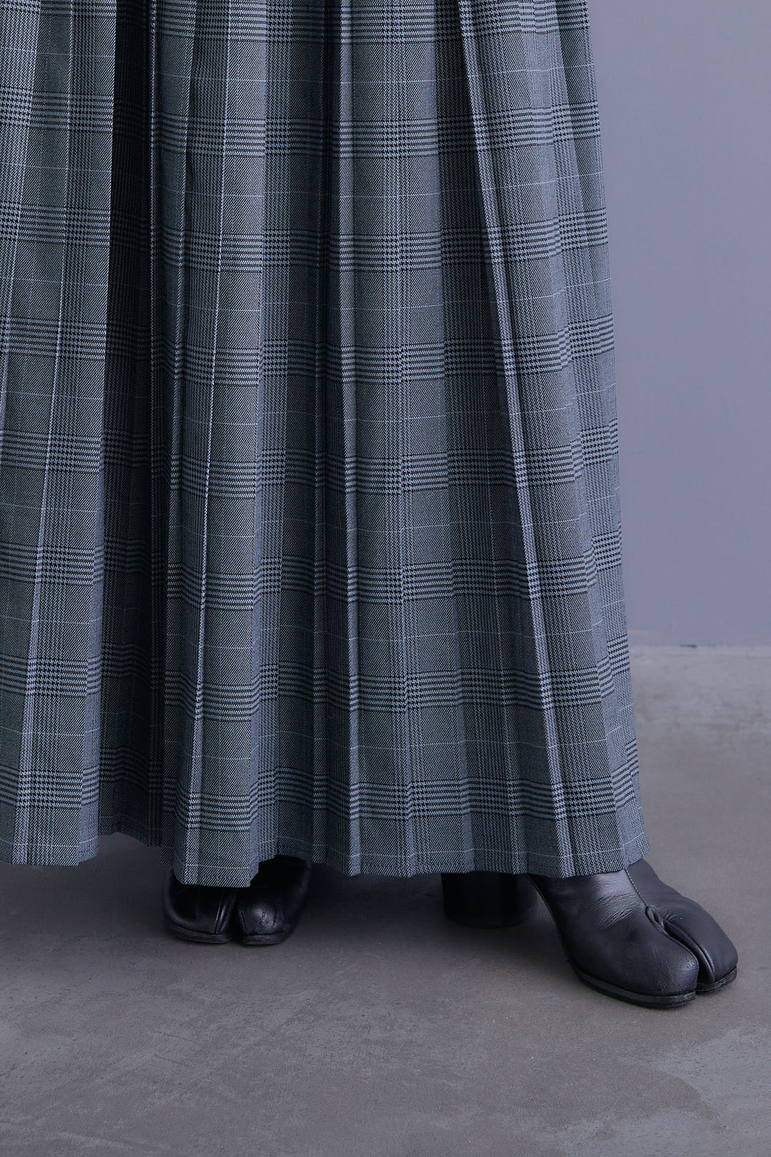 【SET】ワイドリブドルマンニット+グレンチェックプリーツスカート(2set)