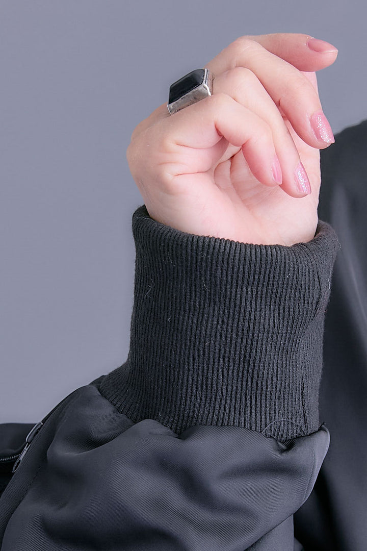 【SET】チュールフラワースリーブMA-1【2WAY】+グレンチェックプリーツスカート(2set)