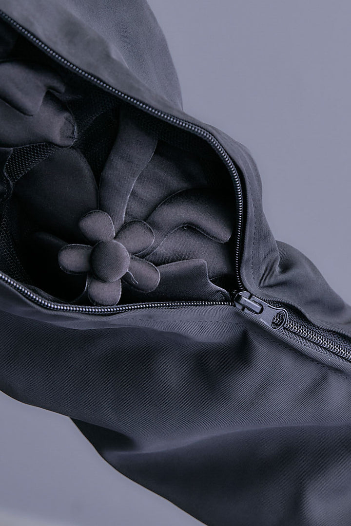 【SET】チュールフラワースリーブMA-1【2WAY】+プリーツタックデニムスカート(2set)