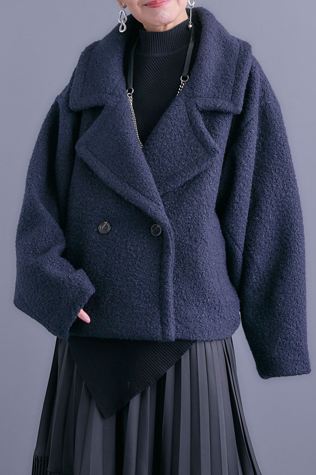 【予約】ブークレーオーバーミディコート