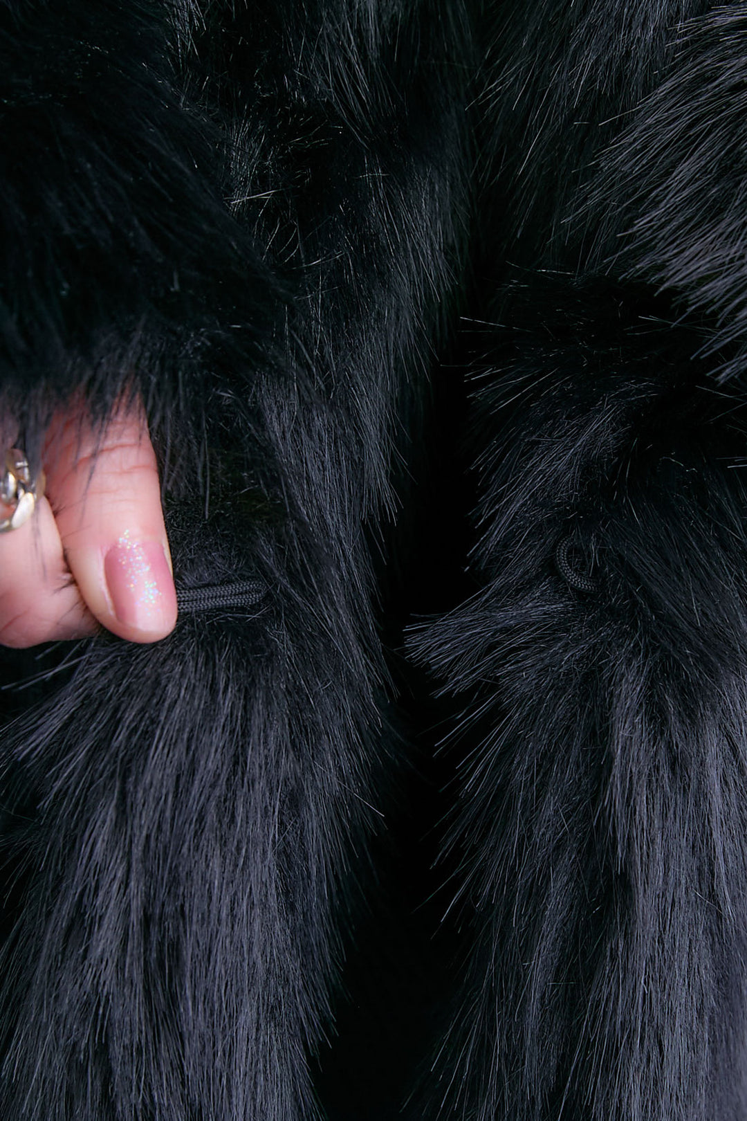 【SET】テーラードカラーファーコート+スエードロングプリーツスカート(2set)