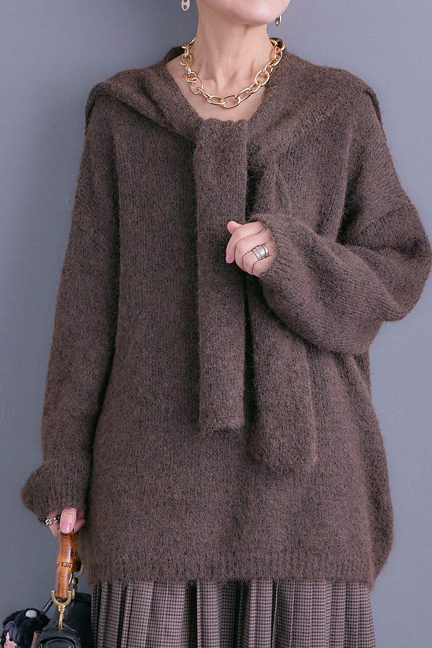 【予約】カーデケープVネックニット