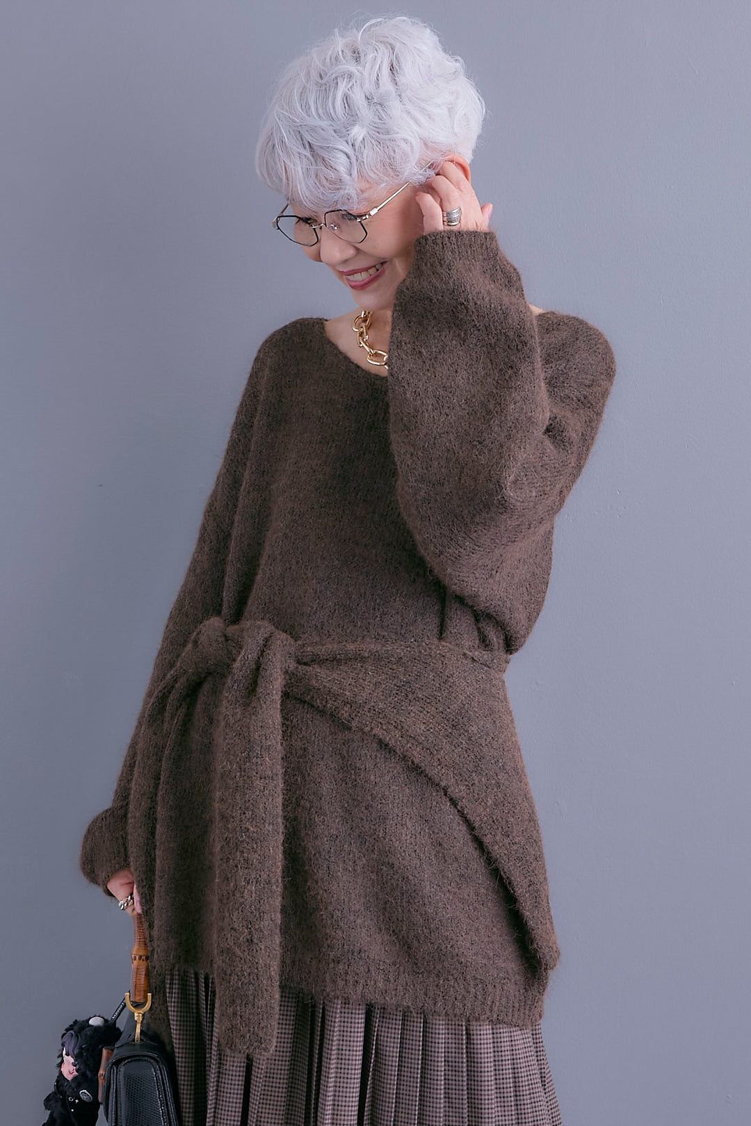 【予約】カーデケープVネックニット