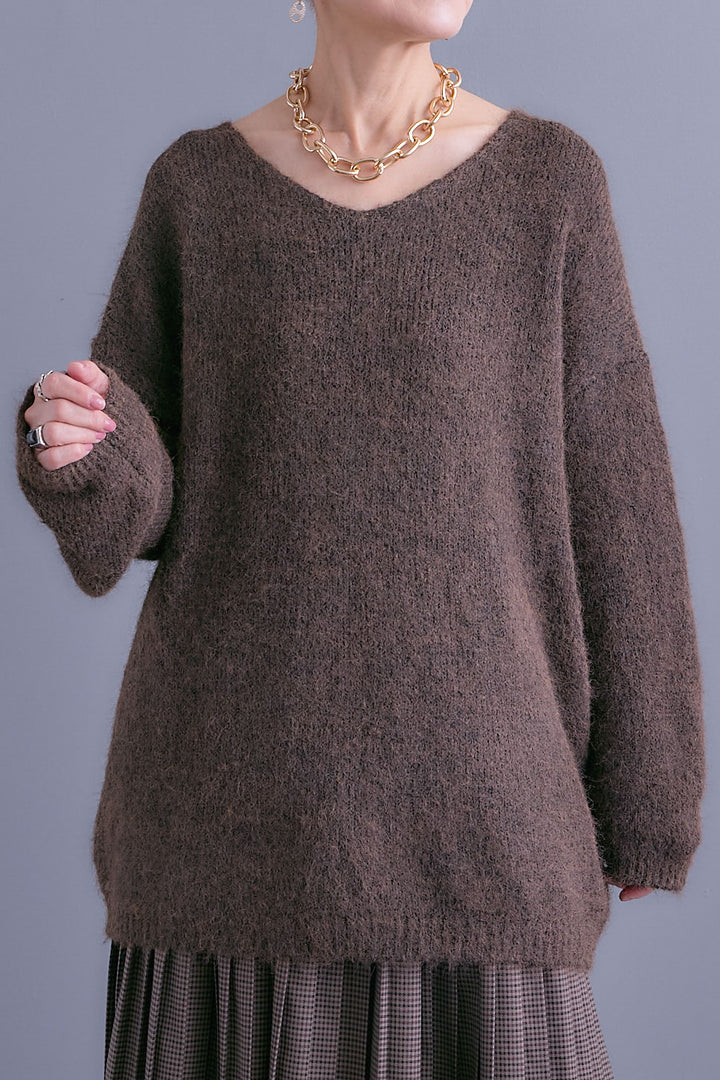 【予約】カーデケープVネックニット