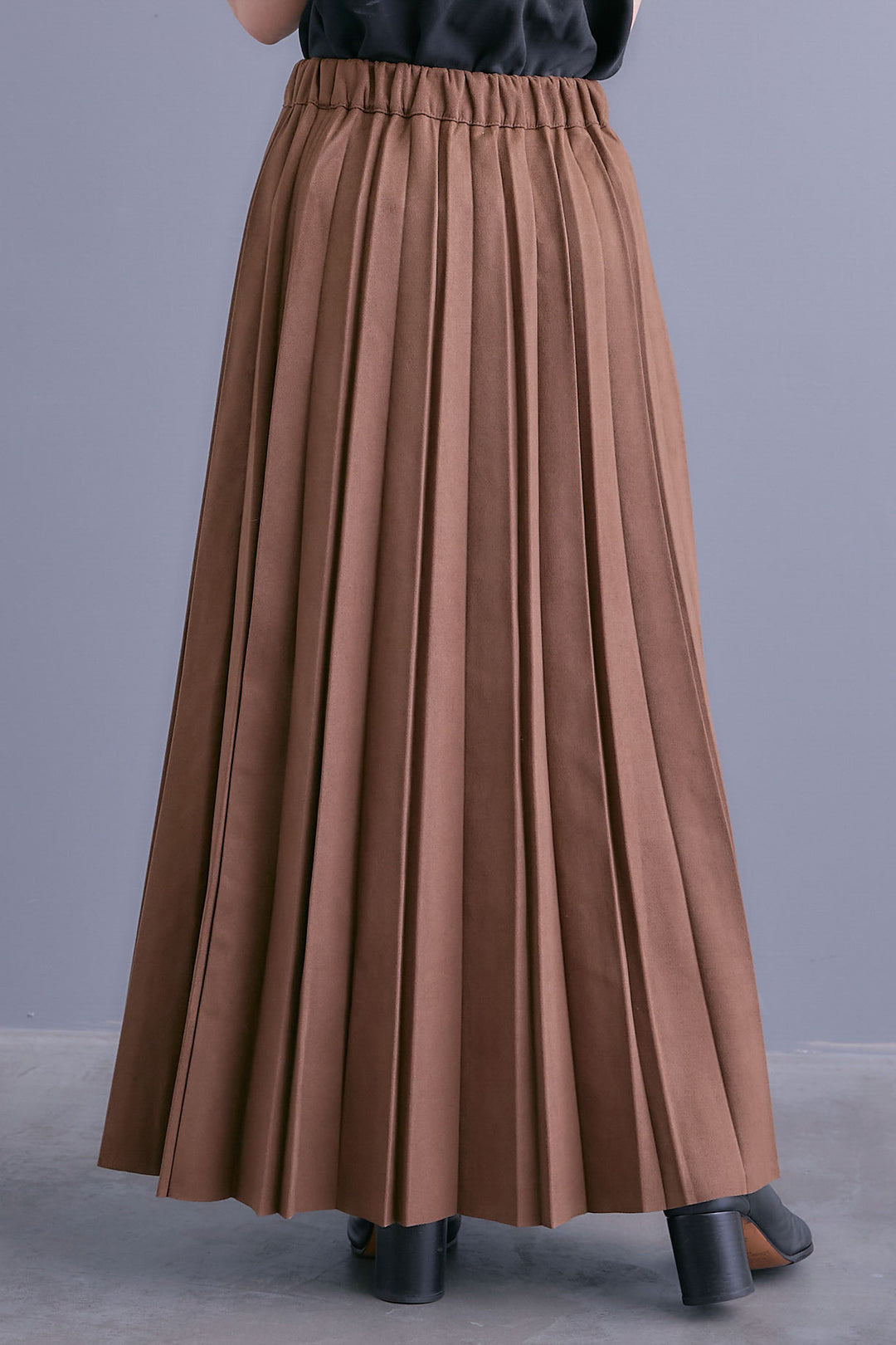 【予約】スエードロングプリーツスカート