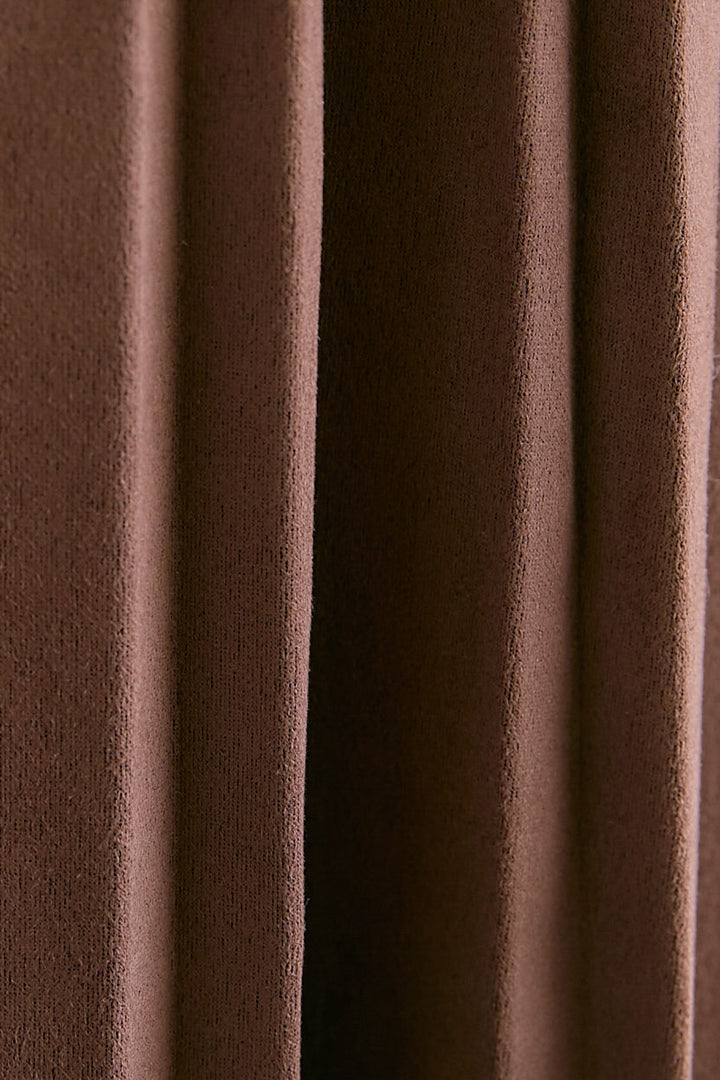 【SET】Vネックニットカーディガン&ストールSET+スエードロングプリーツスカート(2set)