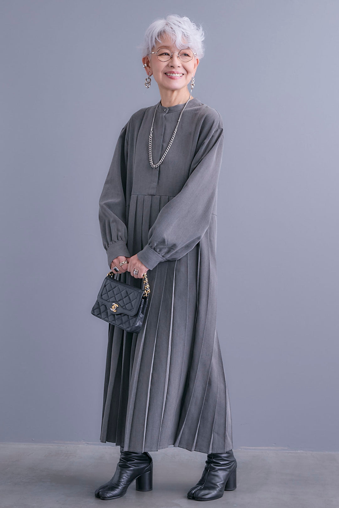 【予約】イレギュラープリーツワンピース