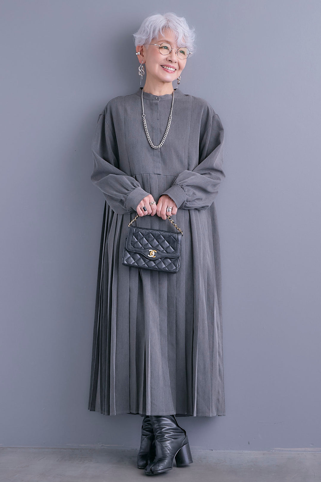 【予約】イレギュラープリーツワンピース