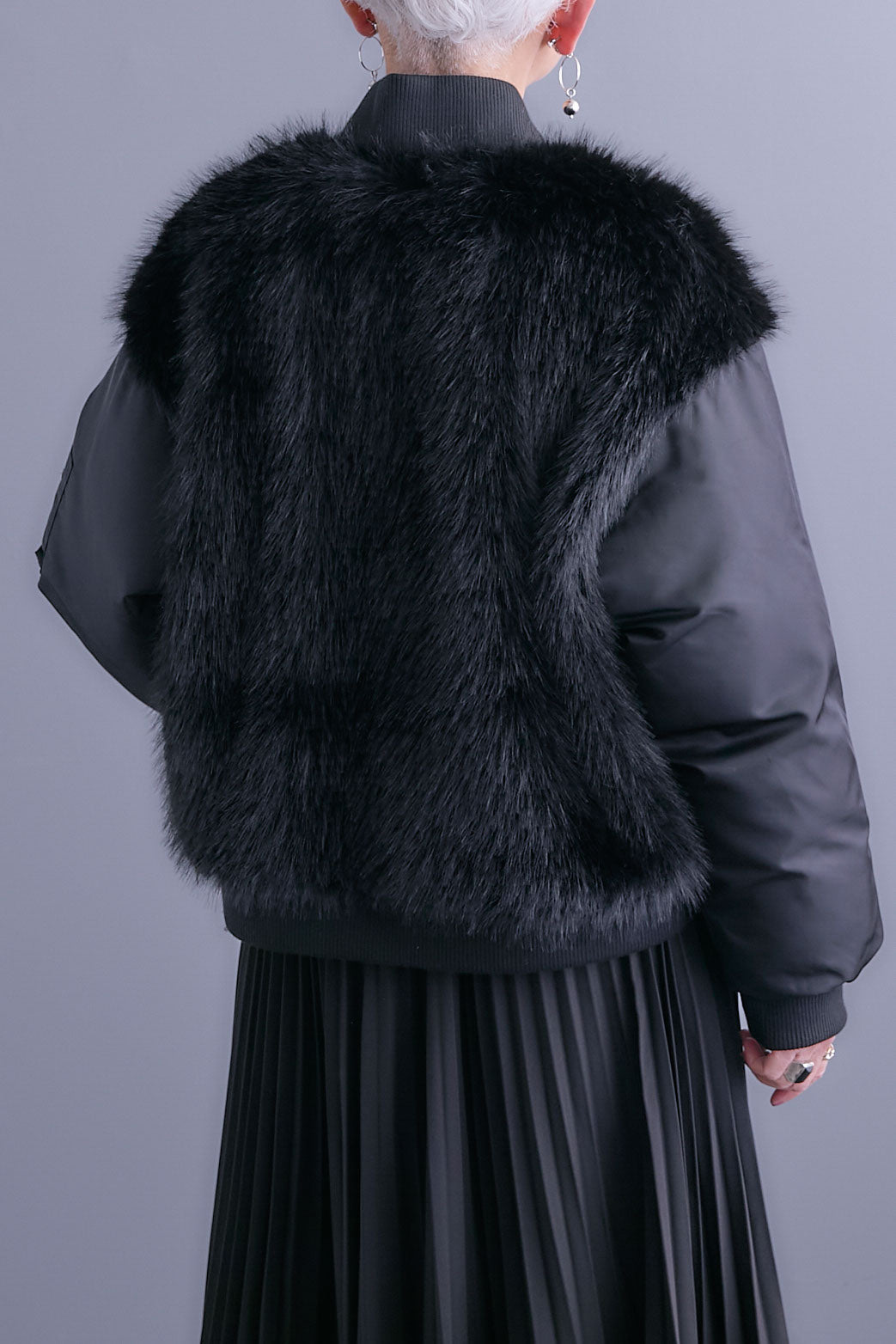 【予約】ファーシャギーMA-1ブルゾン