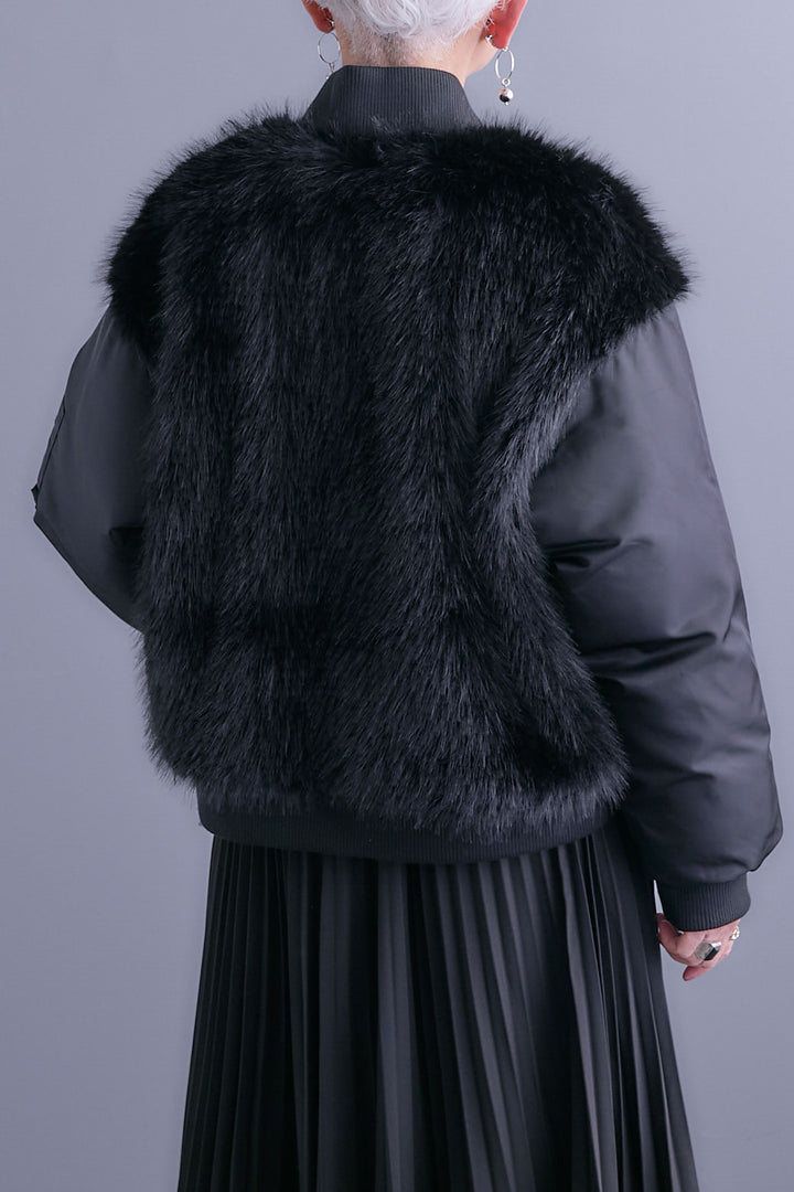 【予約】ファーシャギーMA-1ブルゾン