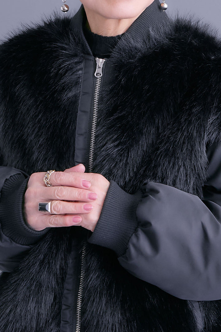 【予約】ファーシャギーMA-1ブルゾン