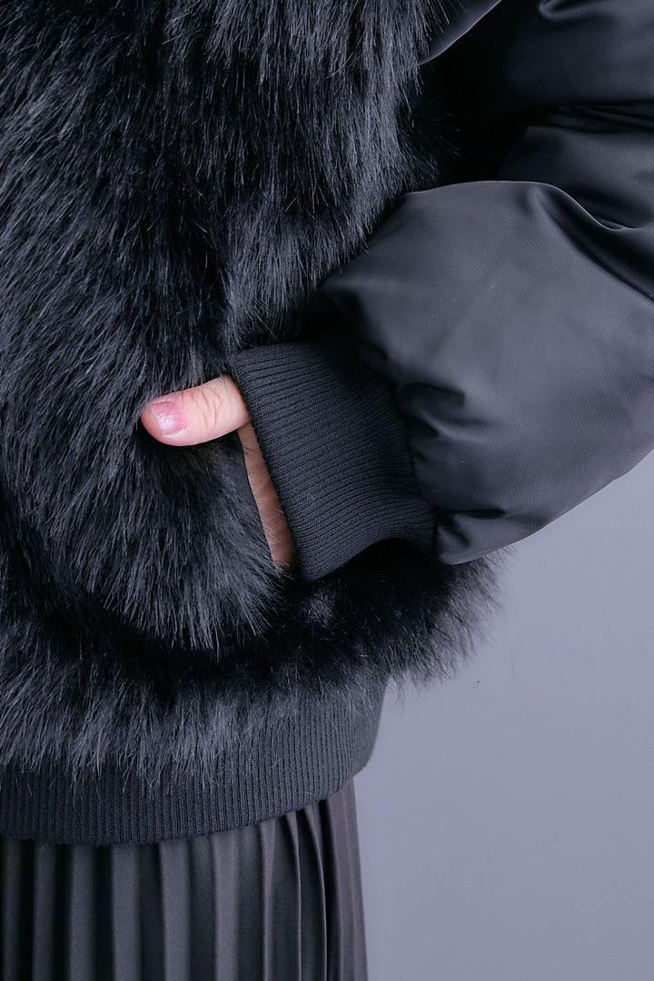 【予約】ファーシャギーMA-1ブルゾン