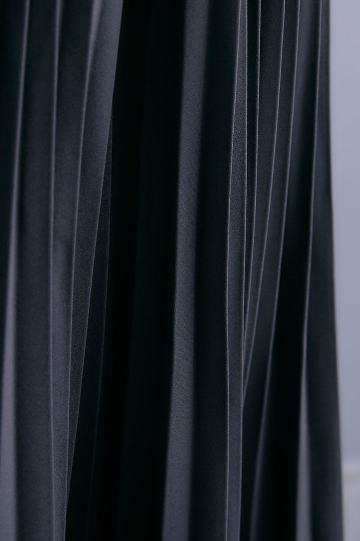 【SET】ファーシャギーMA-1ブルゾン+ルーズロングプリーツスカート(2set)