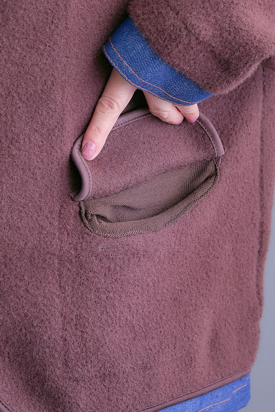 【SET】デニムレイヤードデザインカーディガン+グレンチェックプリーツスカート(2set)