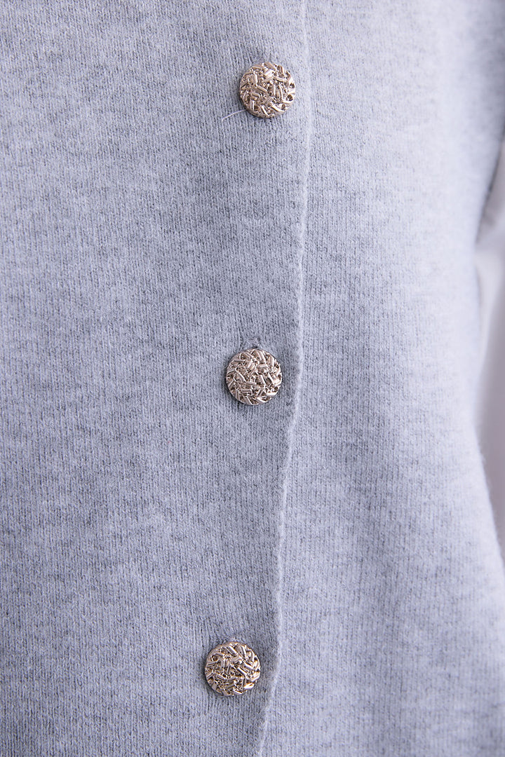 【SET】タックスリーブシャツニットコンビプルオーバー+ダブルプリーツロングスカート(2set)