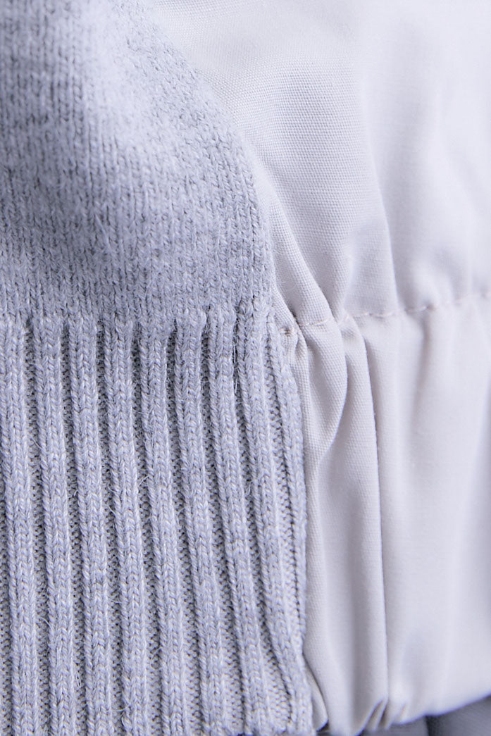 【SET】タックスリーブシャツニットコンビプルオーバー+ダブルプリーツロングスカート(2set)