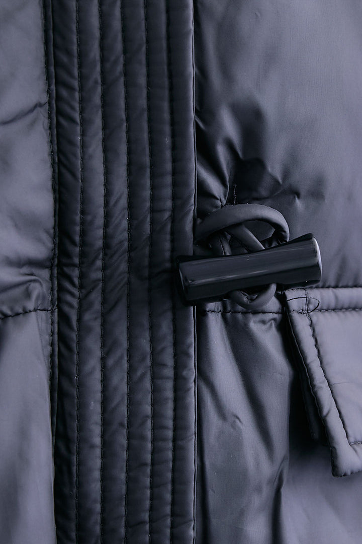 【SET】アシンメトリーオーバーニット+ファーカラーパディングコート+アシンメトリープリーツスカート(3set)