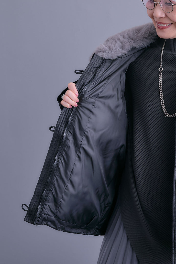 【予約】ファーカラーパディングコート