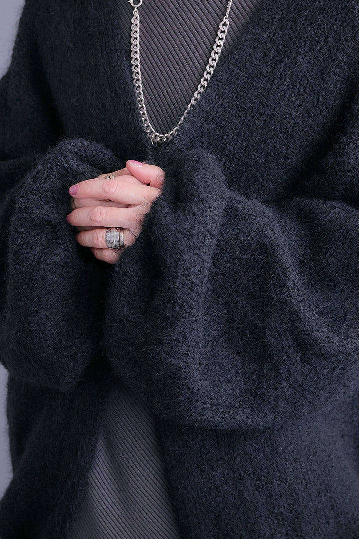 【予約】ボリュームスリーブニットカーディガン