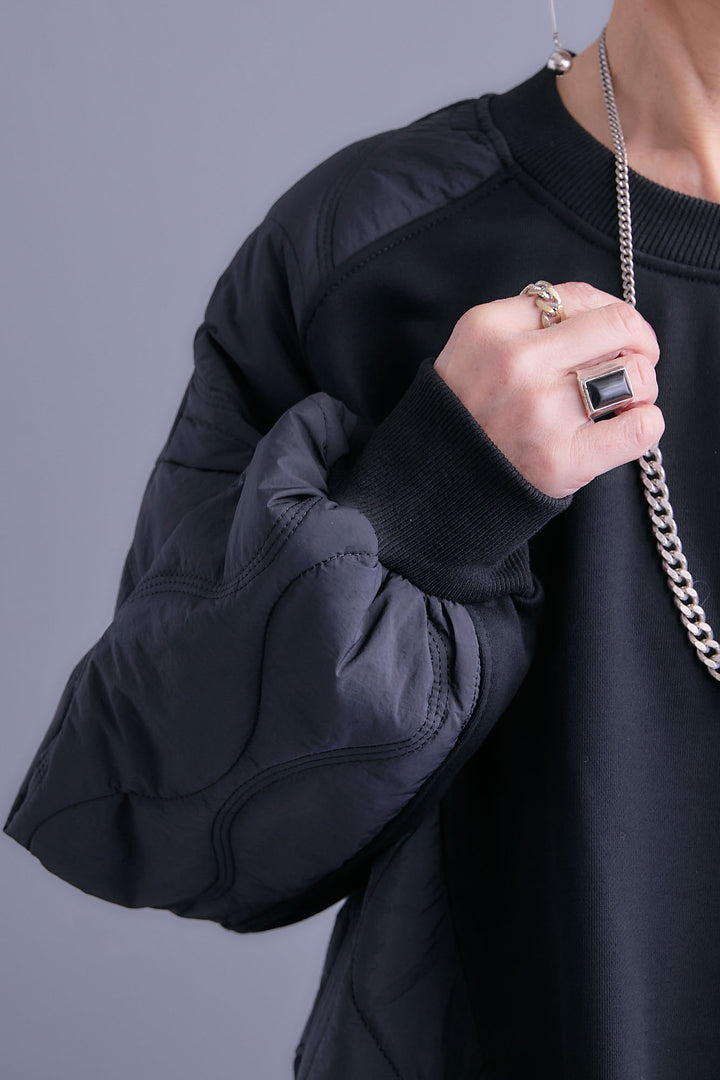 【予約】キルティングドッキングデザインプルオーバー