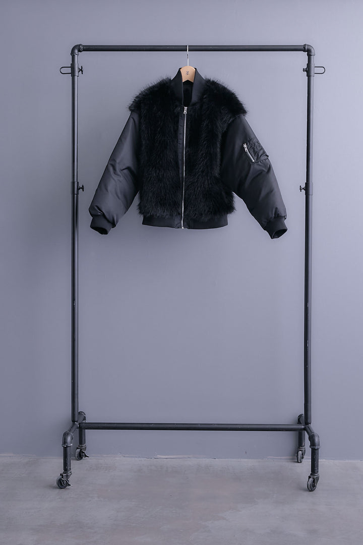 【予約】ファーシャギーMA-1ブルゾン