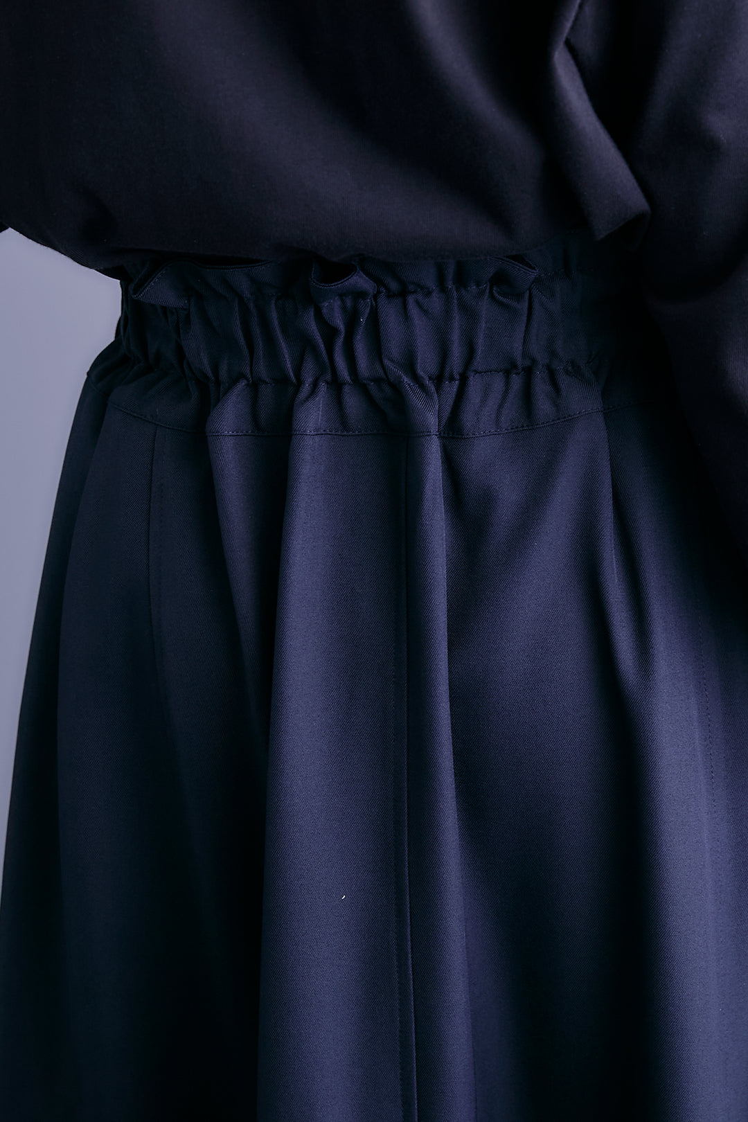 【SET】アシンメトリードレープレイヤードニット+ツートーンアシメラップフレアスカート(2set)