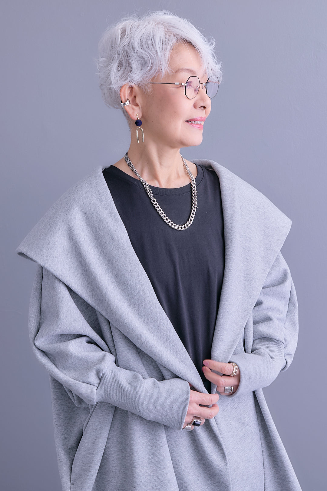 【予約】裏起毛ドルマンガウン