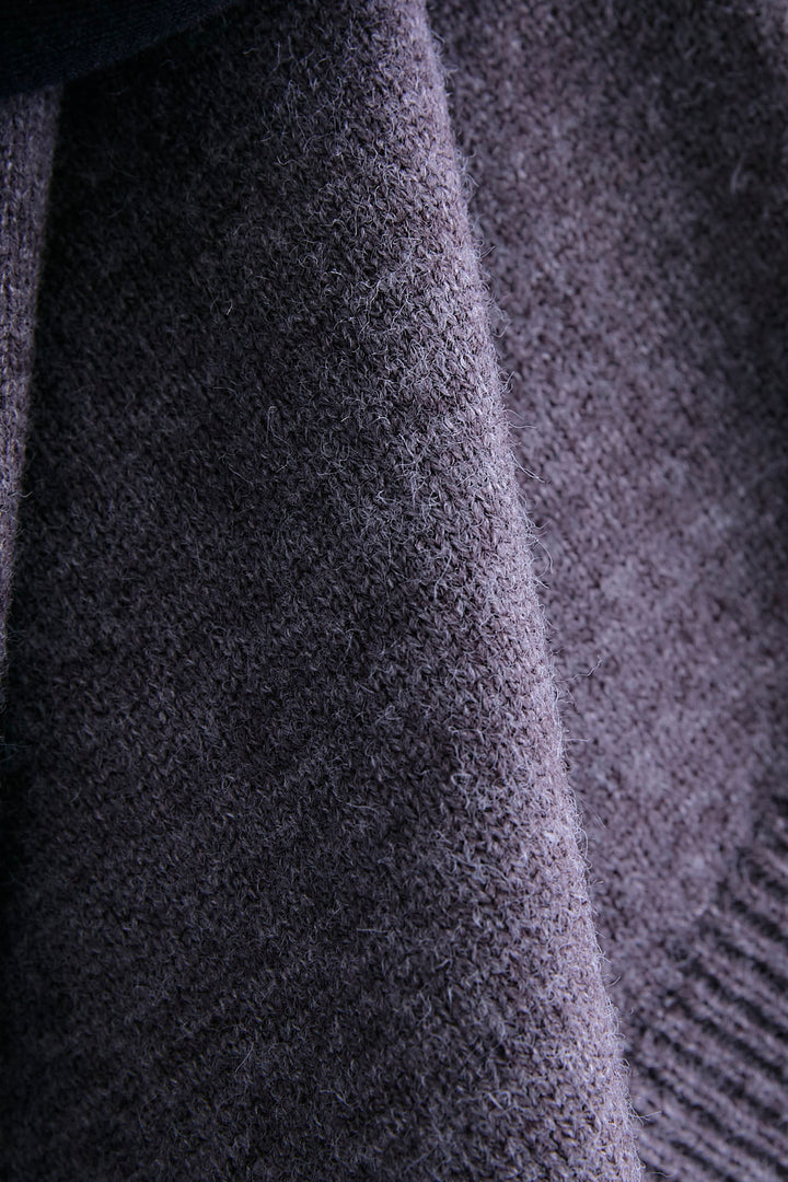 【SET】ケープライクアシンメトリーニットベスト+ZIPポケットサイドプリーツニットワンピース(2set)