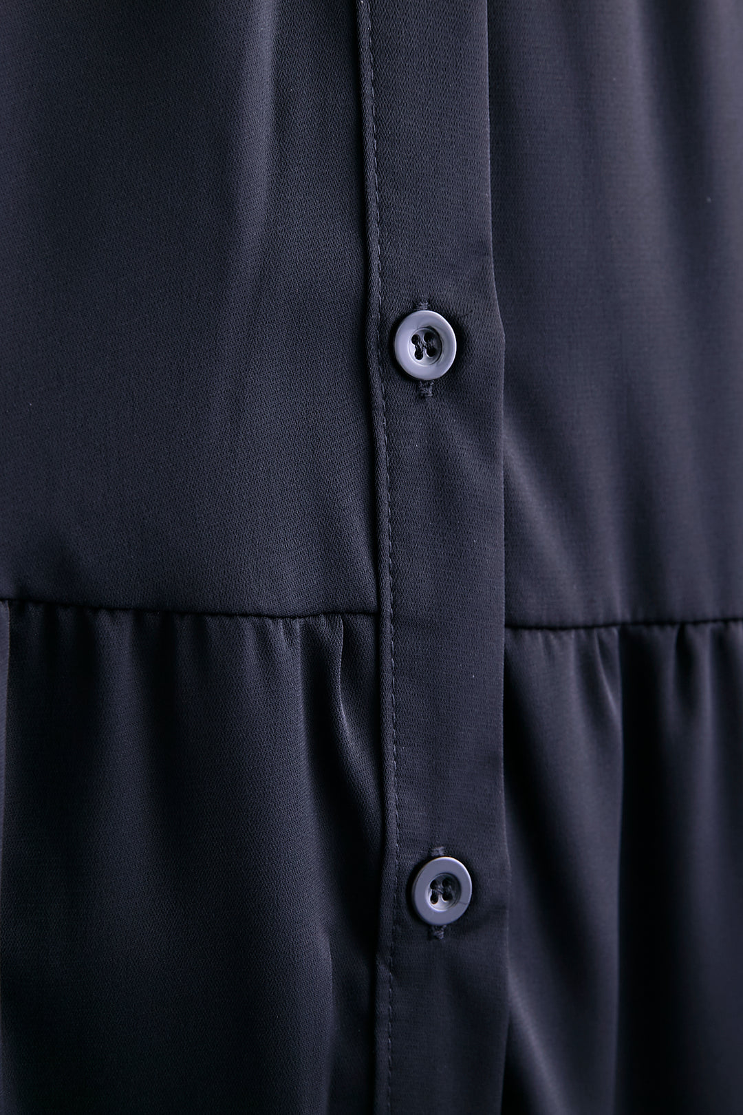 【予約】マットサテンティアードシャツワンピース