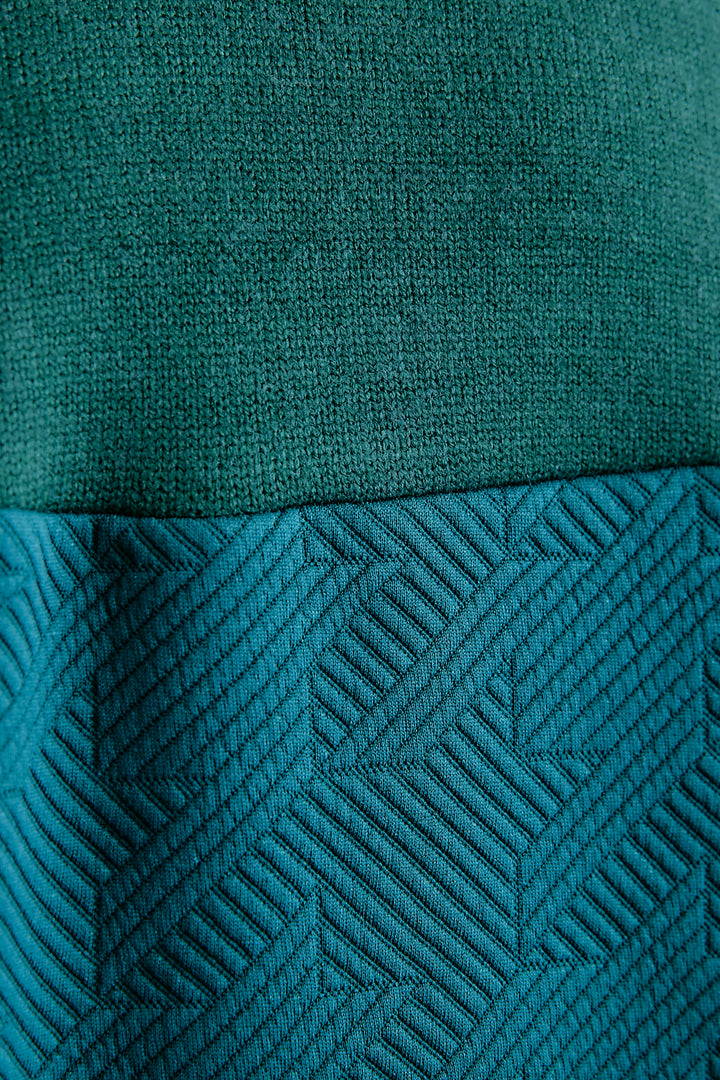 【予約】ジャガードニットコンビワンピース