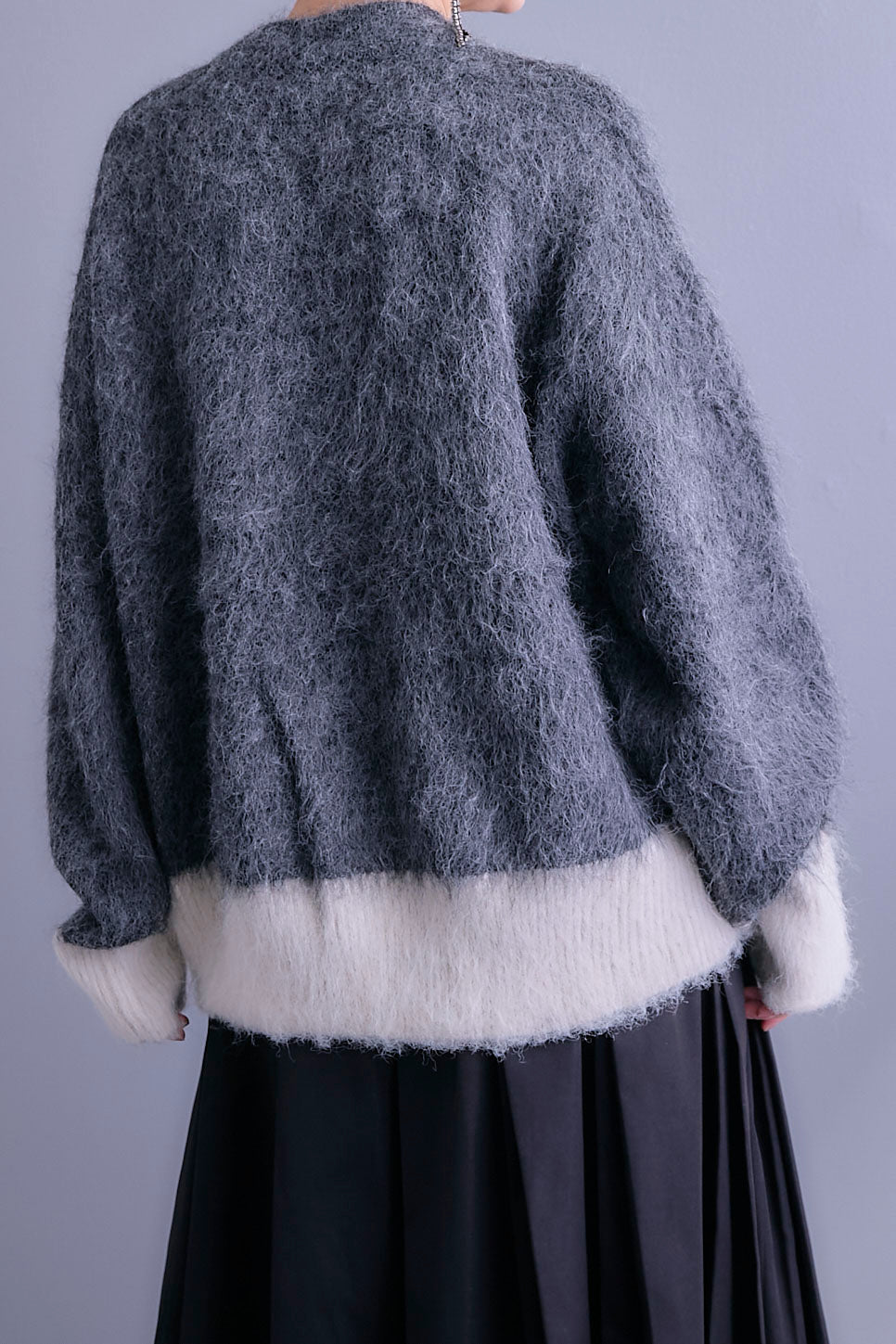 予約】バイカラーモヘアシャギーニット – AIJAN