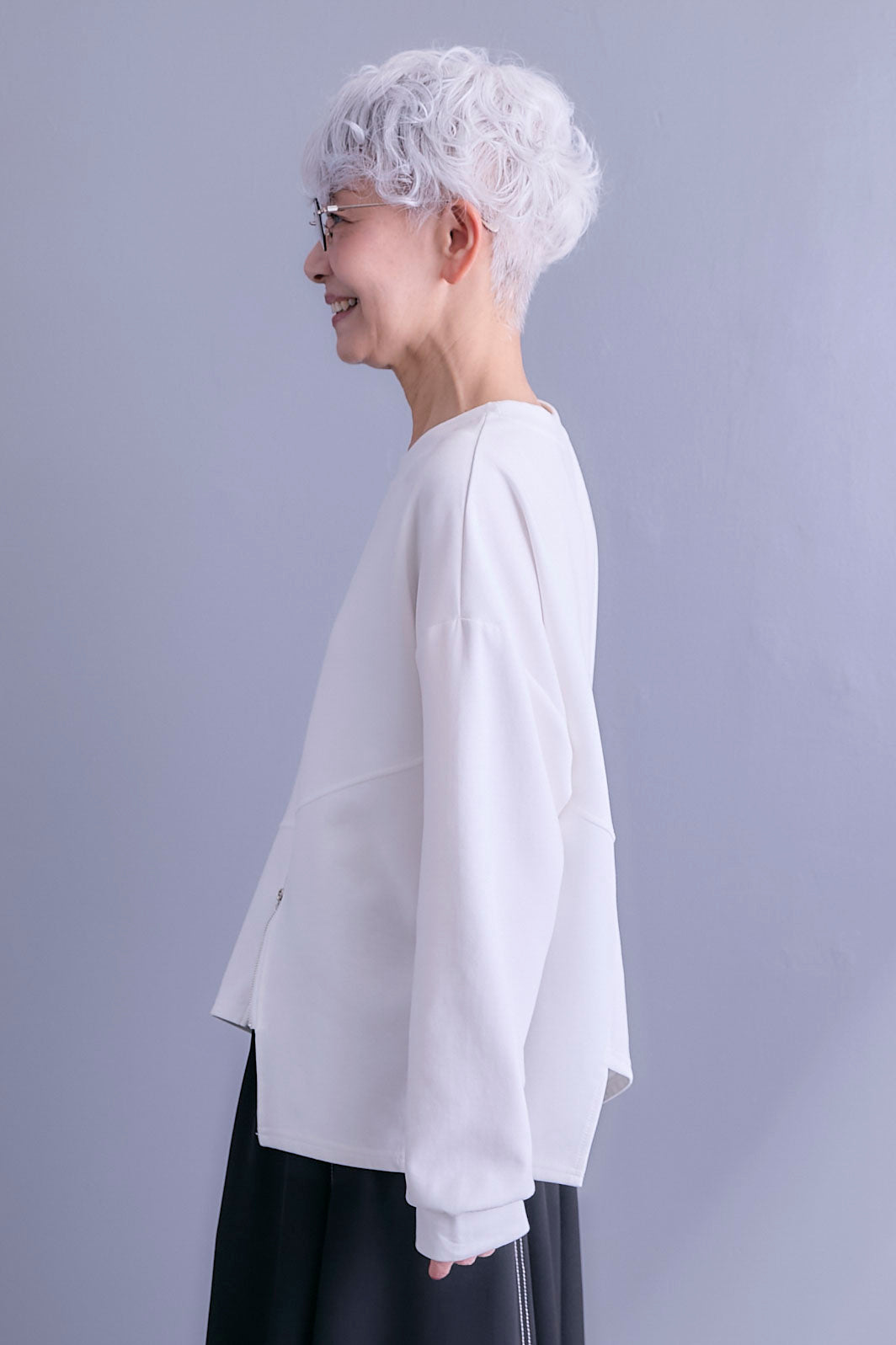 【SET】アシメリングZIPデザインプルオーバー+アシンメトリープリーツスカート(2set)