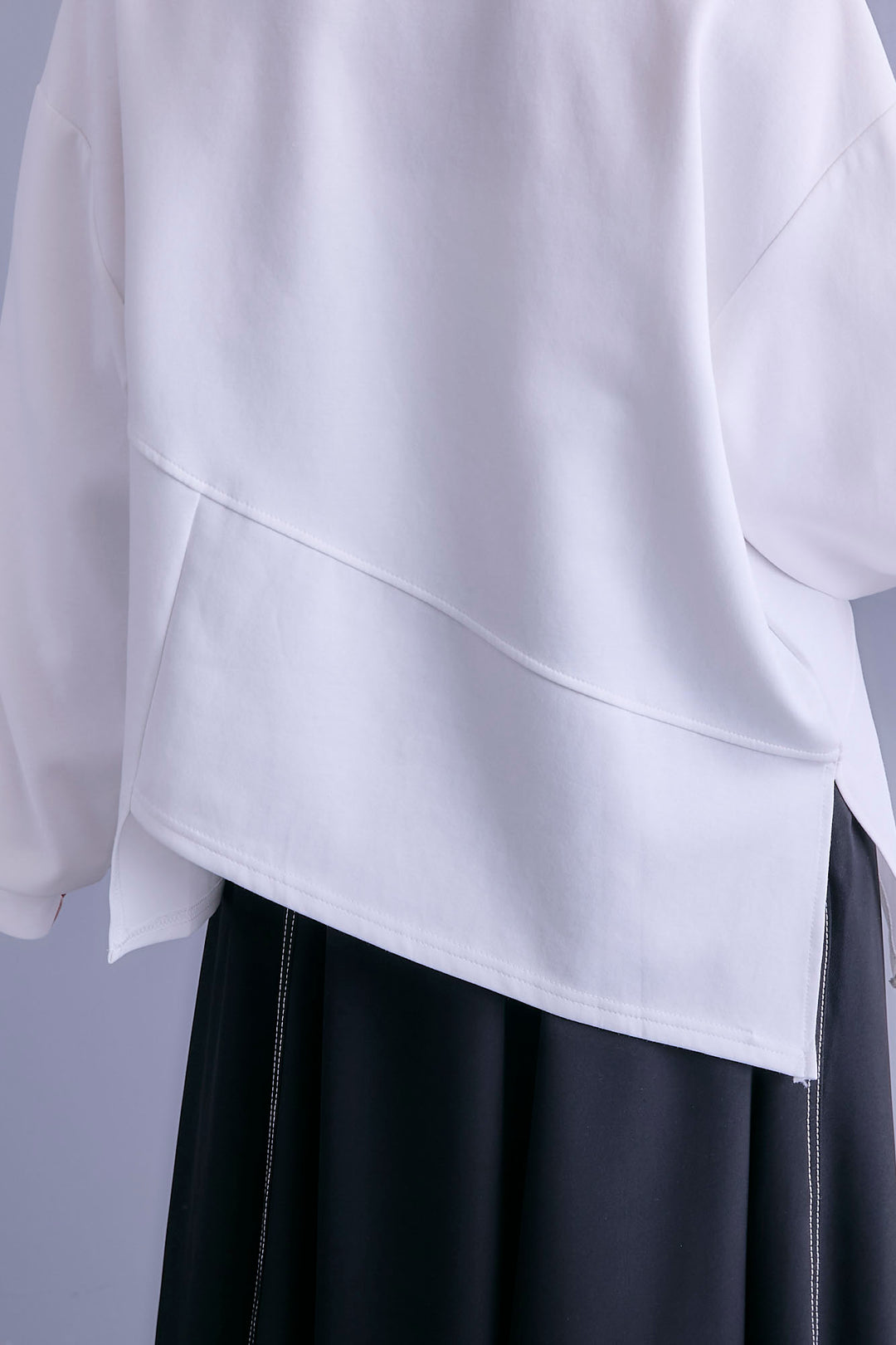 【SET】アシメリングZIPデザインプルオーバー+アシンメトリープリーツスカート(2set)