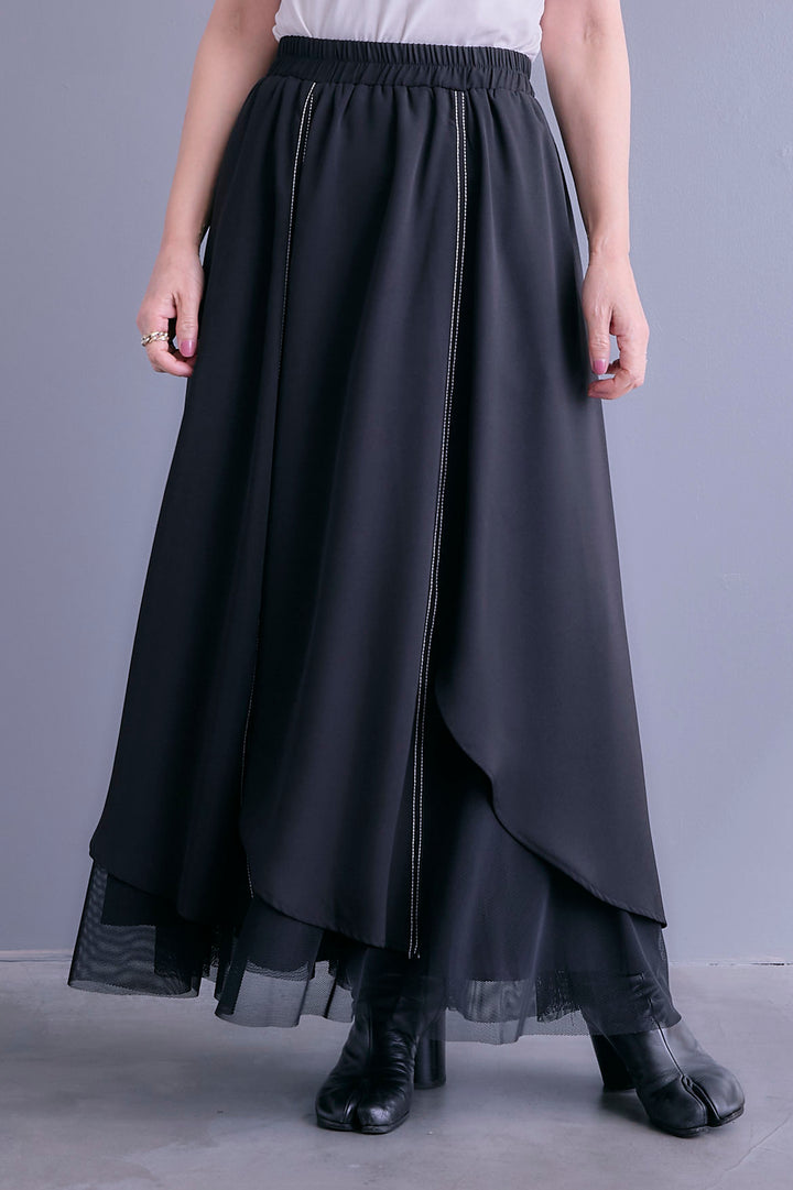 【予約】ステッチチュールレイヤードスカート