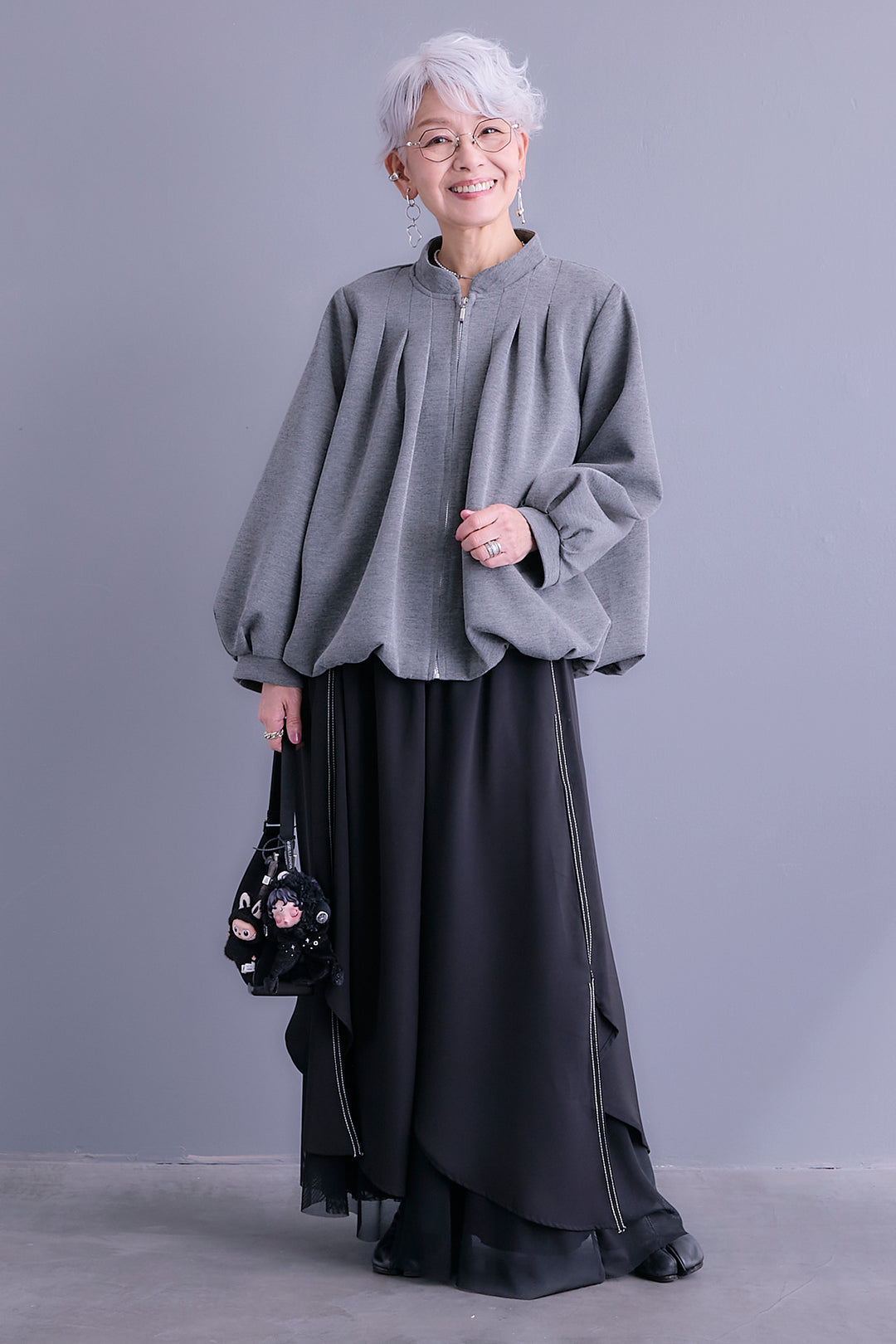 【予約】タックデザインバルーンシルエットブルゾン