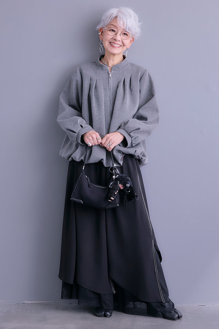 【予約】タックデザインバルーンシルエットブルゾン