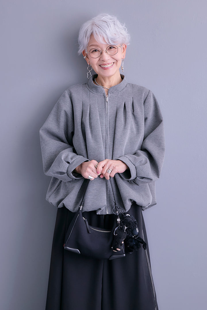 【予約】タックデザインバルーンシルエットブルゾン