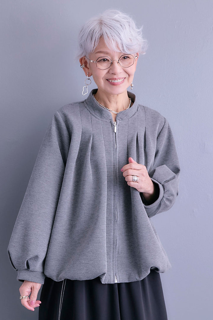 【予約】タックデザインバルーンシルエットブルゾン