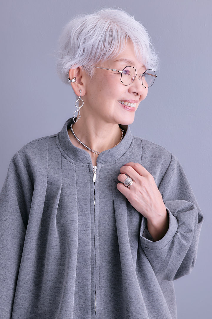 【予約】タックデザインバルーンシルエットブルゾン